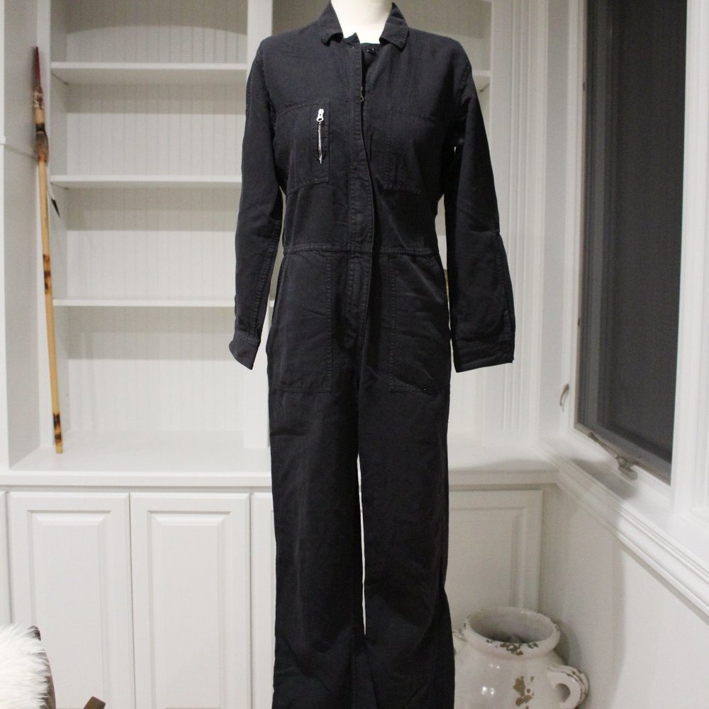 Outerknown organic cotton/linen charcoal gray jumpsuit Sz.S